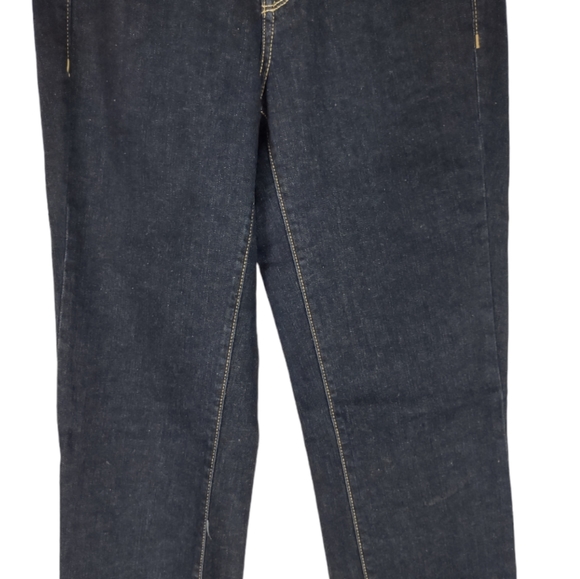 Mossimo Size 28 2R Denim Mid Rise Straight Dark Blue Capri Super Stretch Silver - Picture 5 of 13